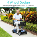 4 Wheel Mobility Scooter - Electric Long Range Powered Wheelchair